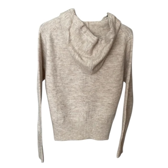 Zenana Outfitters Full zip sweater hoodie in Sand Beige - Picture 3 of 4